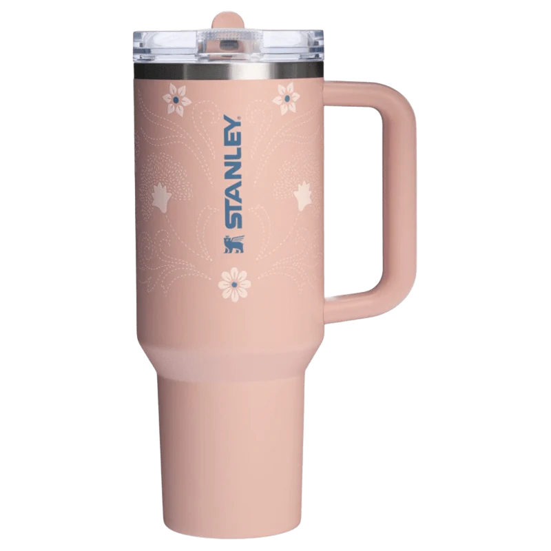 STANLEY QUENCHER PROTOUR FLIP STRAW TUMBLER PINK DUSK STITCH 1.18 L