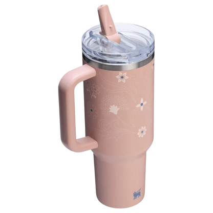 STANLEY QUENCHER PROTOUR FLIP STRAW TUMBLER PINK DUSK STITCH 1.18 L