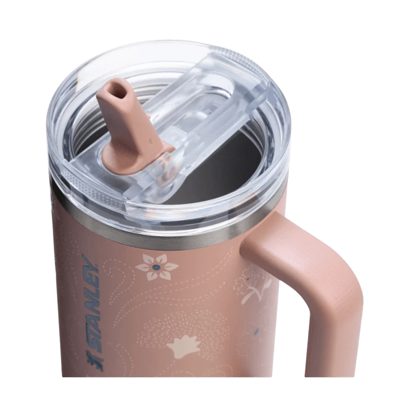 STANLEY QUENCHER PROTOUR FLIP STRAW TUMBLER PINK DUSK STITCH 1.18 L