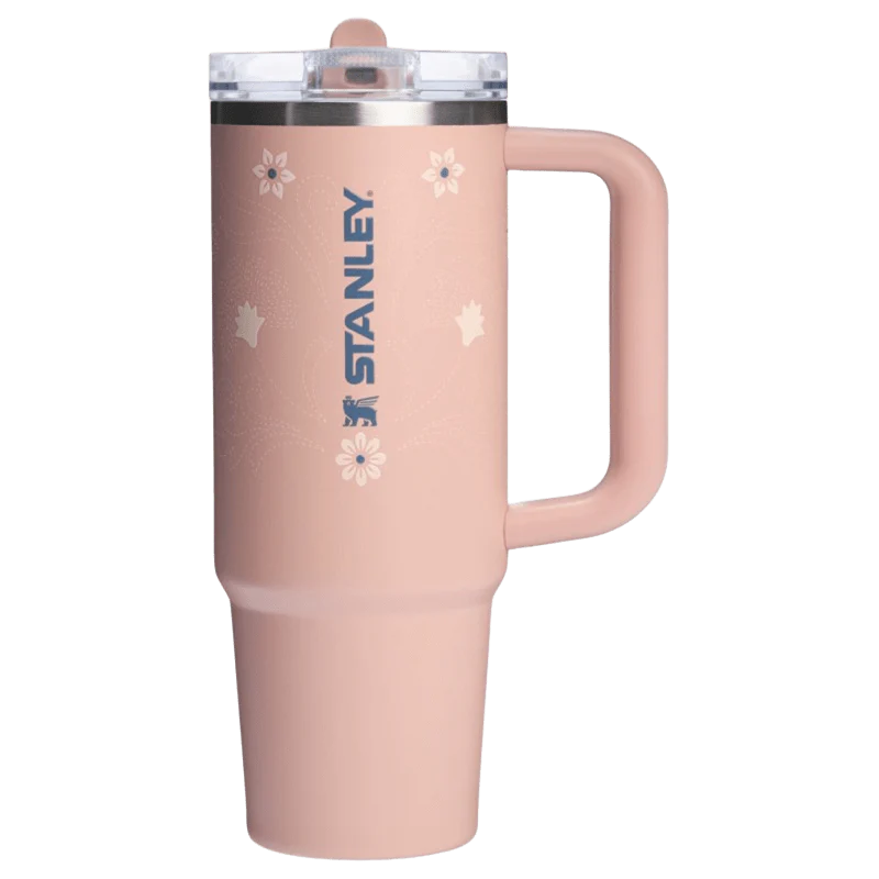 STANLEY QUENCHER PROTOUR FLIP STRAW TUMBLER PINK DUSK STITCH 887 ML