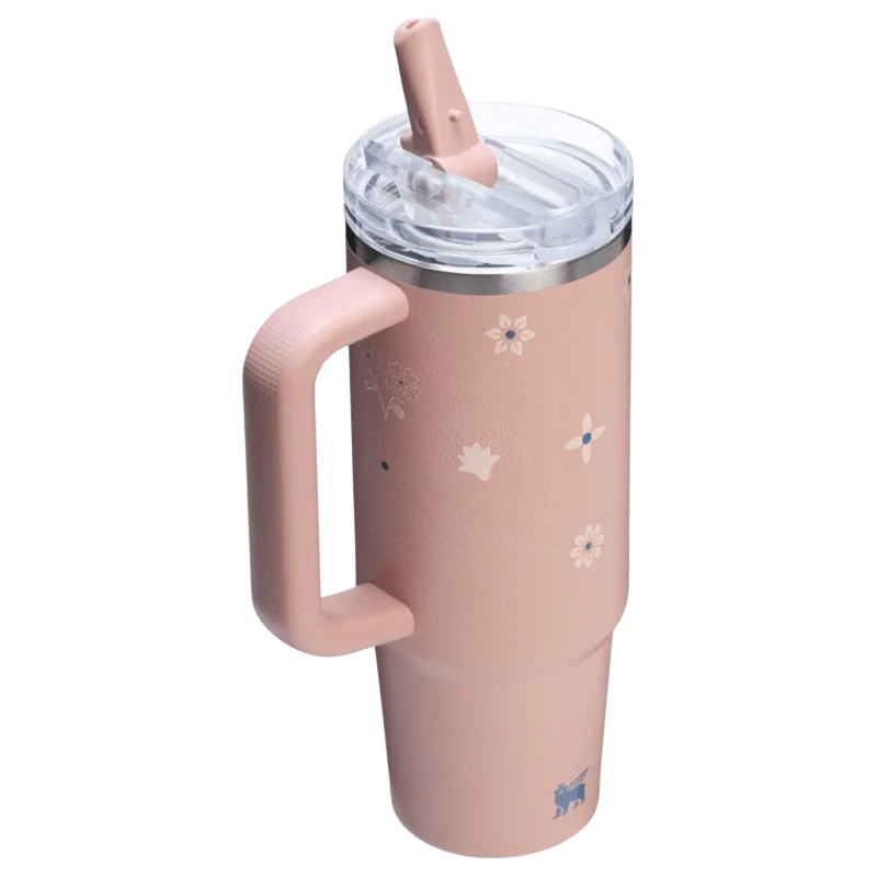 STANLEY QUENCHER PROTOUR FLIP STRAW TUMBLER PINK DUSK STITCH 887 ML