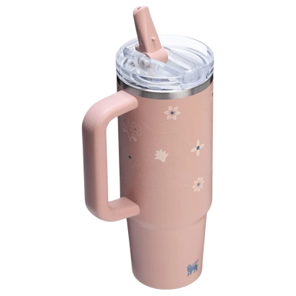 STANLEY QUENCHER PROTOUR FLIP STRAW TUMBLER PINK DUSK STITCH 887 ML