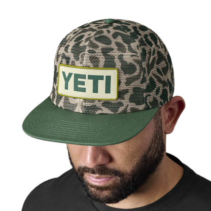 YETI GORRA HAT MESH CAMO FLAT BRIM HAT