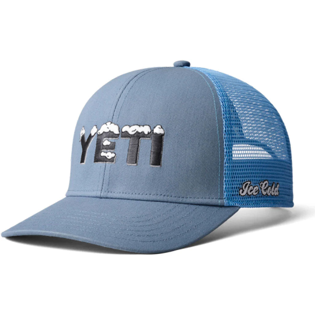 YETI GORRA HAT COOL ICE TRUCKER HAT STONE BLUE