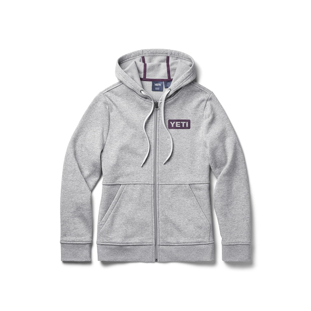 YETI GEAR BFLEECE LOGO FZIP HOODIE GRAY DAMA