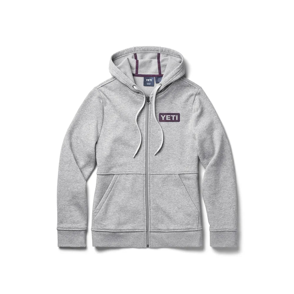 YETI GEAR BFLEECE LOGO FZIP HOODIE GRAY DAMA