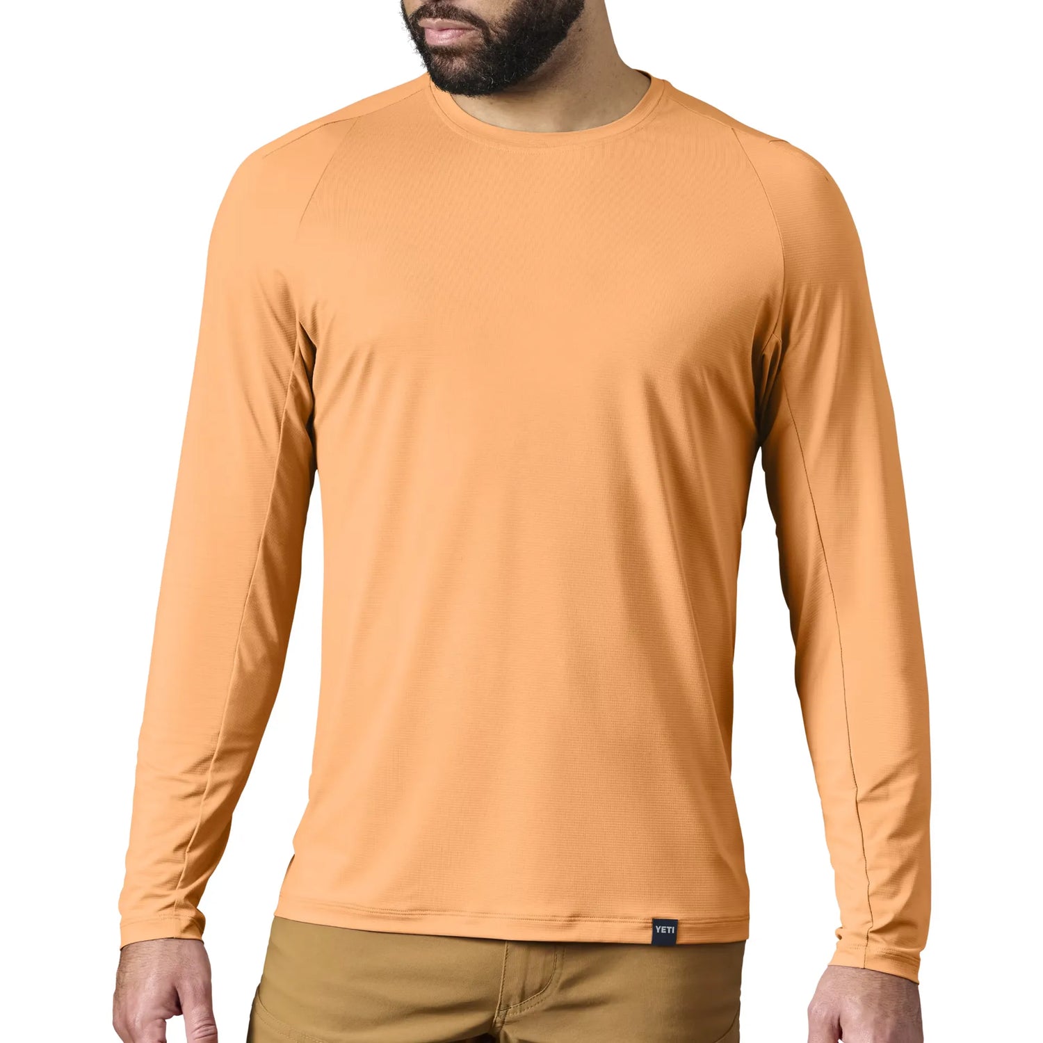 YETI GEAR CREW NECK SUNSHIRT SALMON