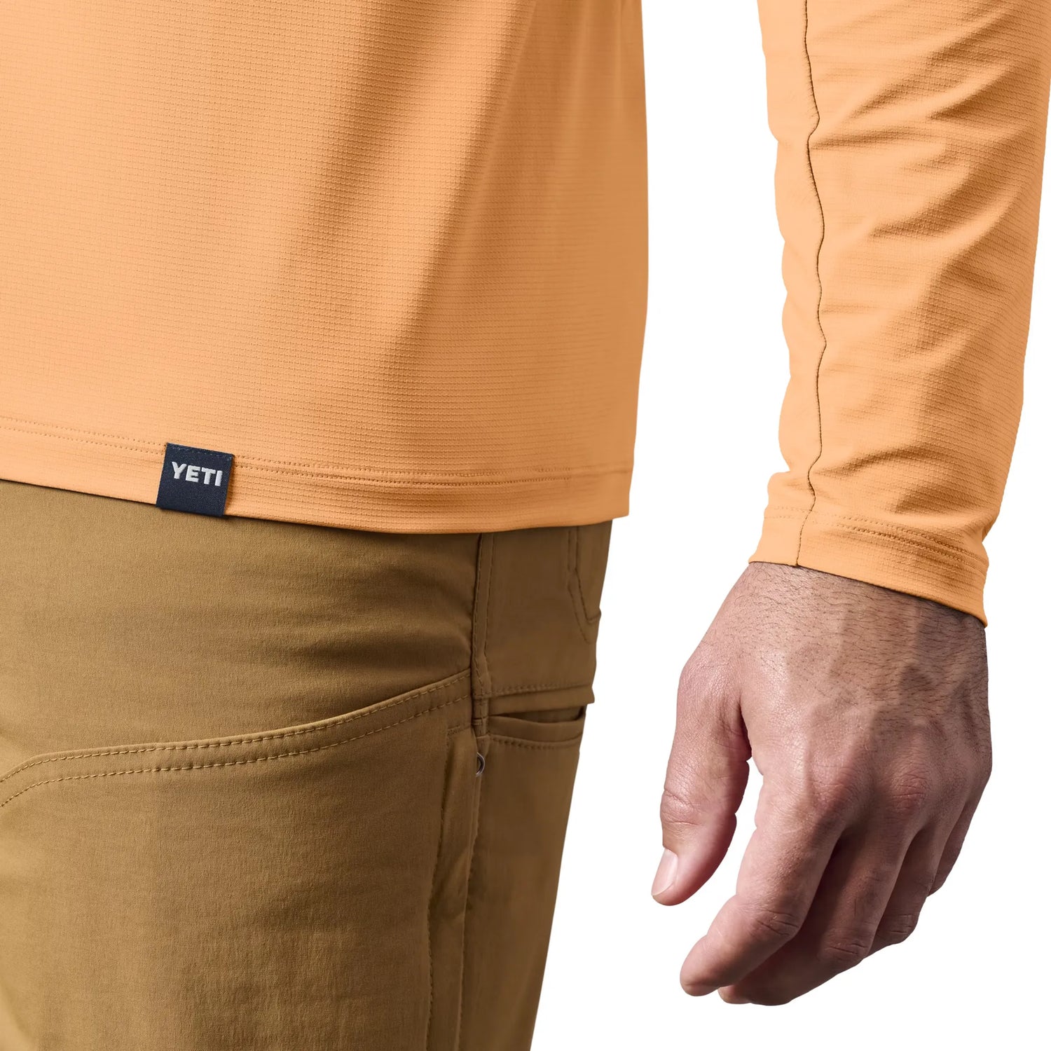 YETI GEAR CREW NECK SUNSHIRT SALMON